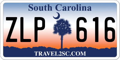 SC license plate ZLP616