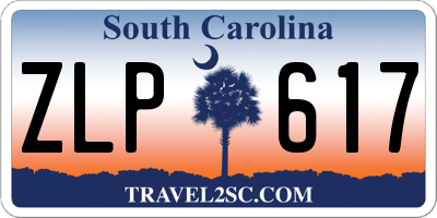SC license plate ZLP617