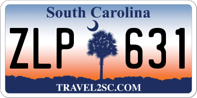 SC license plate ZLP631