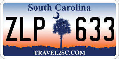 SC license plate ZLP633