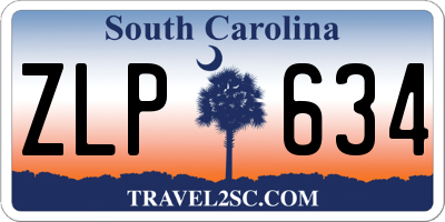SC license plate ZLP634
