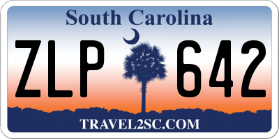 SC license plate ZLP642