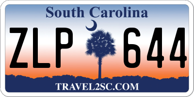 SC license plate ZLP644