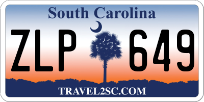 SC license plate ZLP649