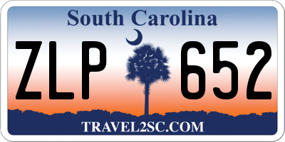 SC license plate ZLP652