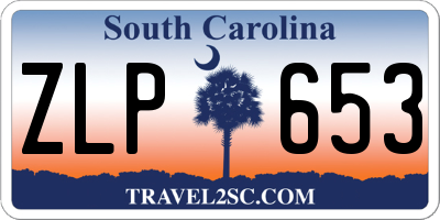 SC license plate ZLP653