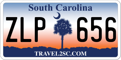 SC license plate ZLP656