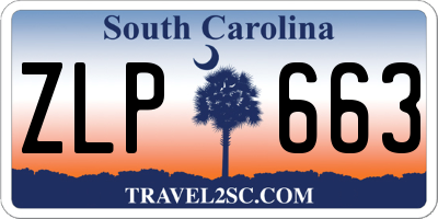 SC license plate ZLP663