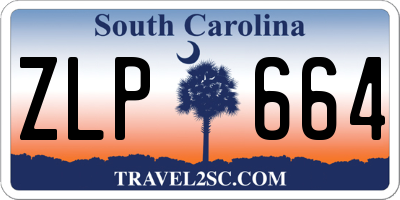 SC license plate ZLP664