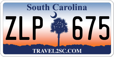SC license plate ZLP675