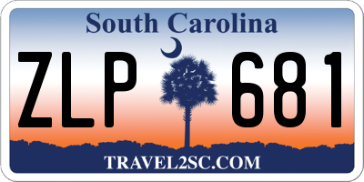 SC license plate ZLP681