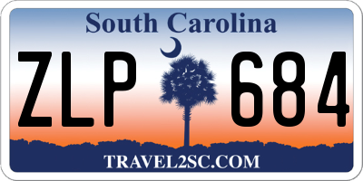 SC license plate ZLP684