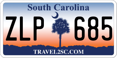 SC license plate ZLP685