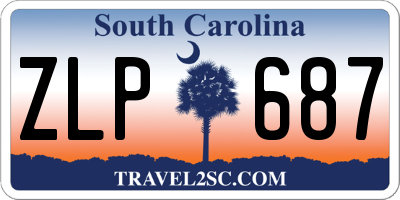 SC license plate ZLP687