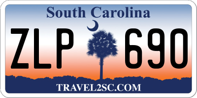 SC license plate ZLP690