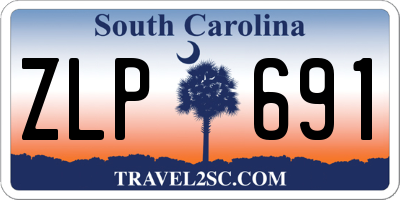 SC license plate ZLP691