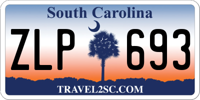 SC license plate ZLP693