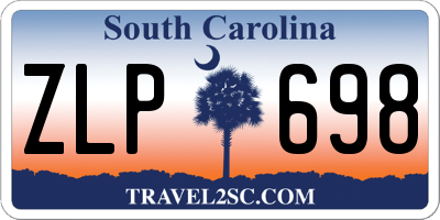 SC license plate ZLP698