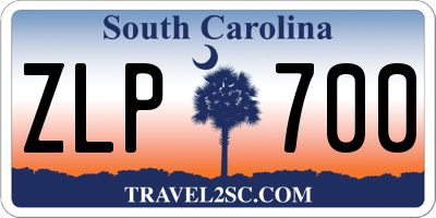 SC license plate ZLP700