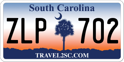 SC license plate ZLP702