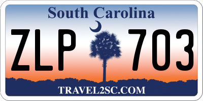 SC license plate ZLP703
