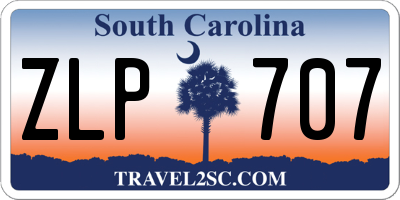SC license plate ZLP707