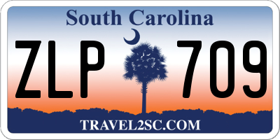 SC license plate ZLP709