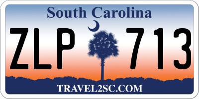 SC license plate ZLP713