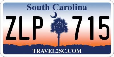 SC license plate ZLP715