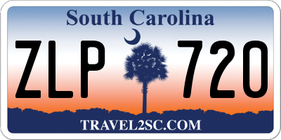 SC license plate ZLP720