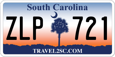 SC license plate ZLP721