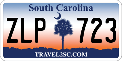 SC license plate ZLP723