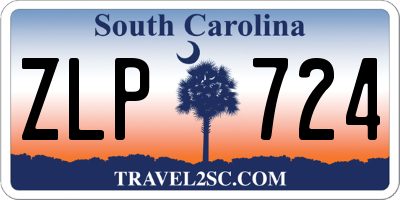 SC license plate ZLP724