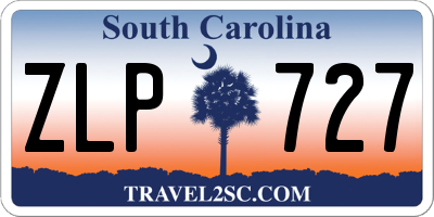 SC license plate ZLP727
