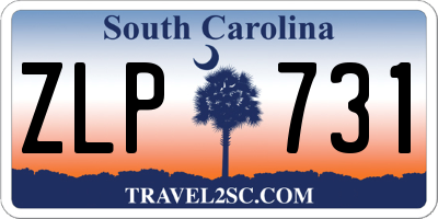 SC license plate ZLP731