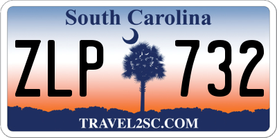 SC license plate ZLP732
