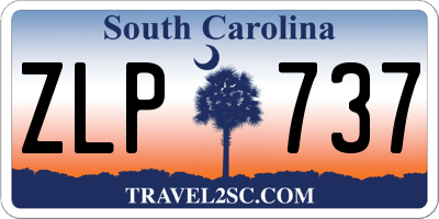 SC license plate ZLP737