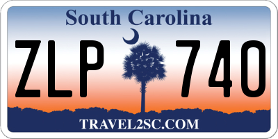 SC license plate ZLP740