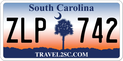 SC license plate ZLP742