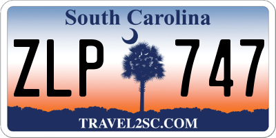 SC license plate ZLP747