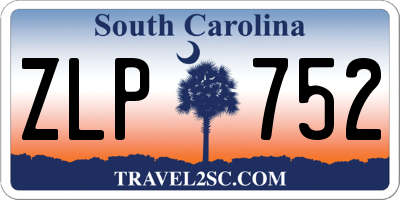 SC license plate ZLP752