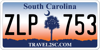 SC license plate ZLP753