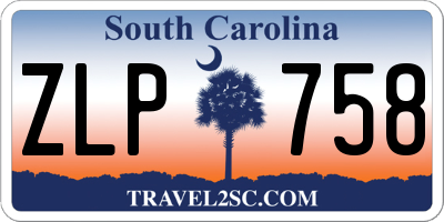 SC license plate ZLP758