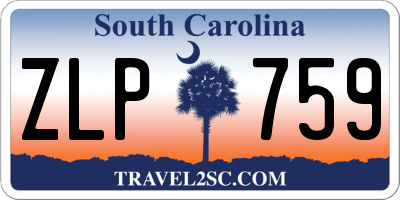 SC license plate ZLP759