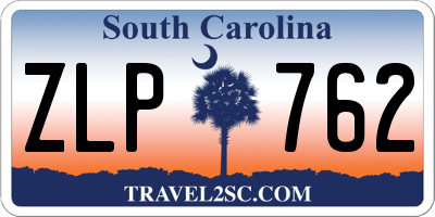 SC license plate ZLP762