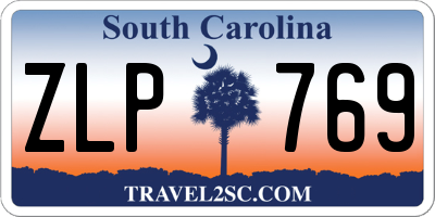 SC license plate ZLP769