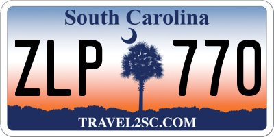 SC license plate ZLP770