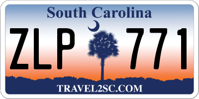 SC license plate ZLP771