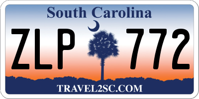 SC license plate ZLP772