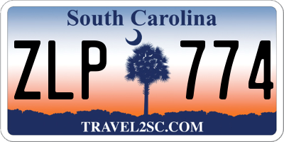 SC license plate ZLP774